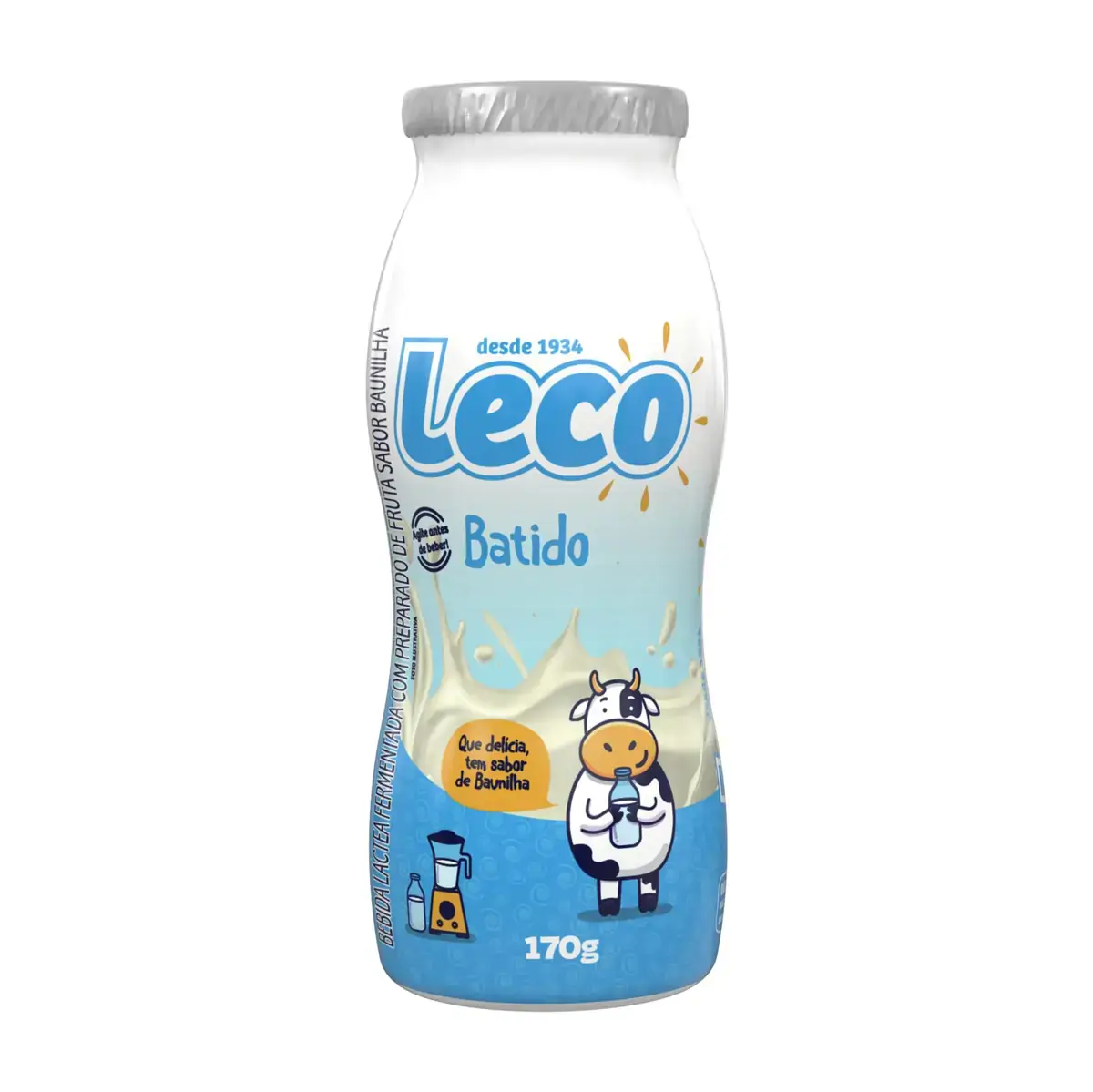 Bebida Láctea Fermentada Baunilha Batida Leco Frasco 170g
