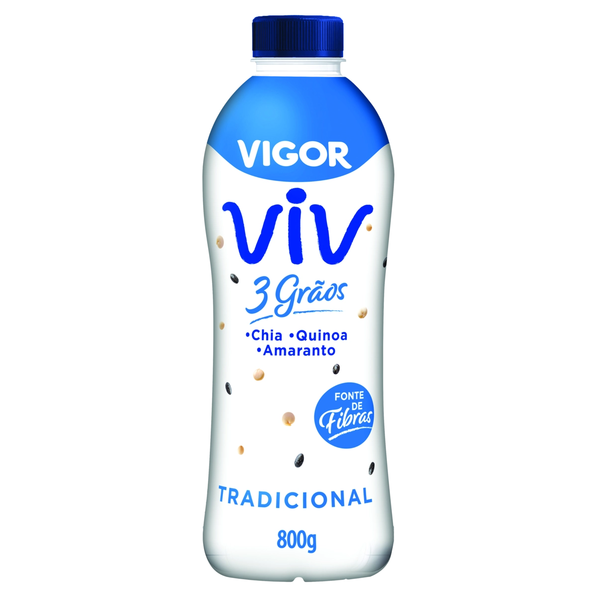 Iogurte Tradicional Vigor Viv 3 Grãos Garrafa 800g