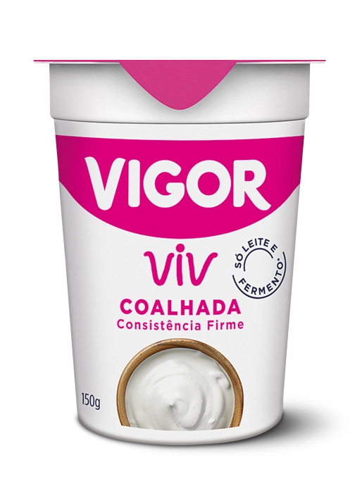 Iogurte Parcialmente Desnatado Coalhada Vigor Viv Copo 150g