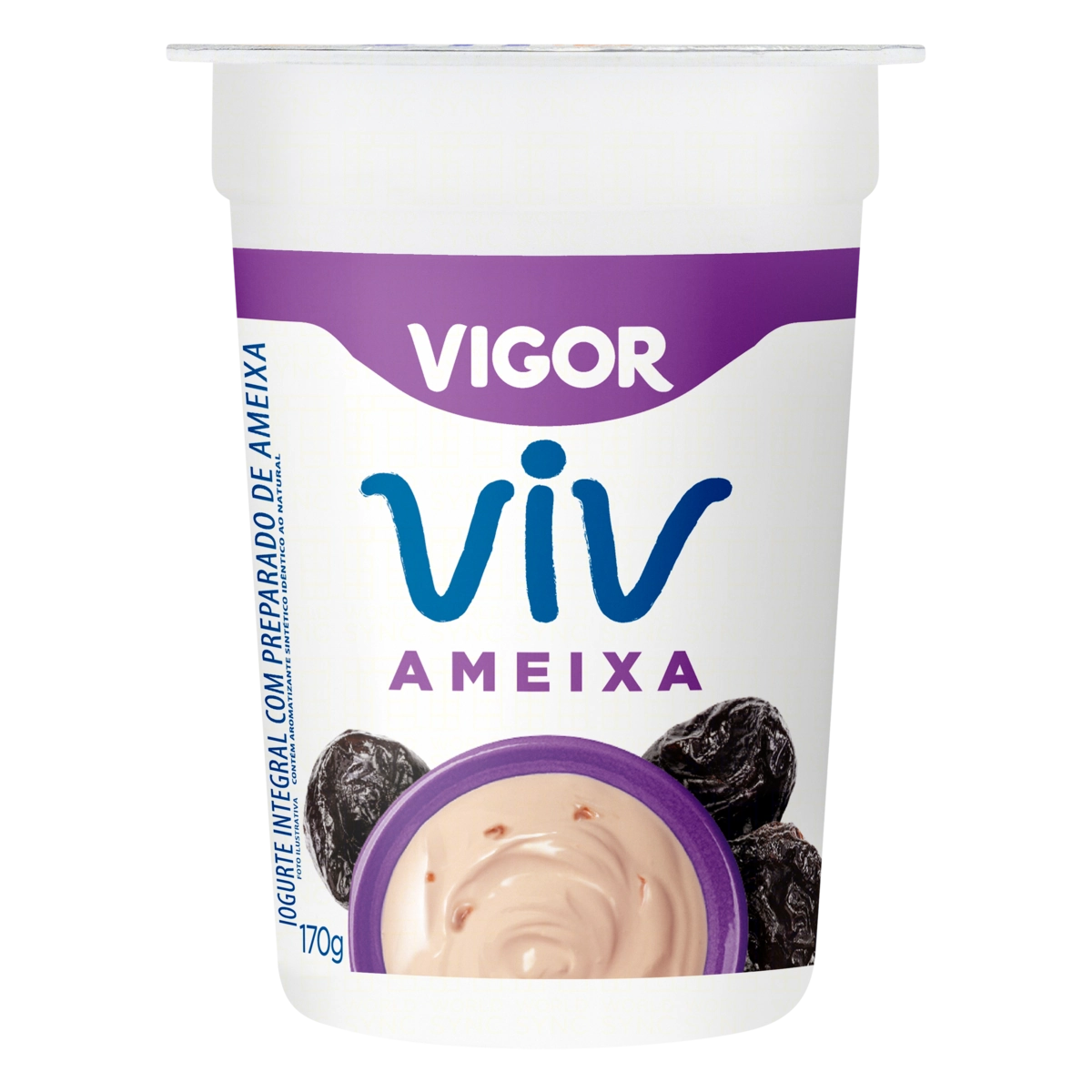 Iogurte Integral Ameixa Vigor Viv Copo 150g
