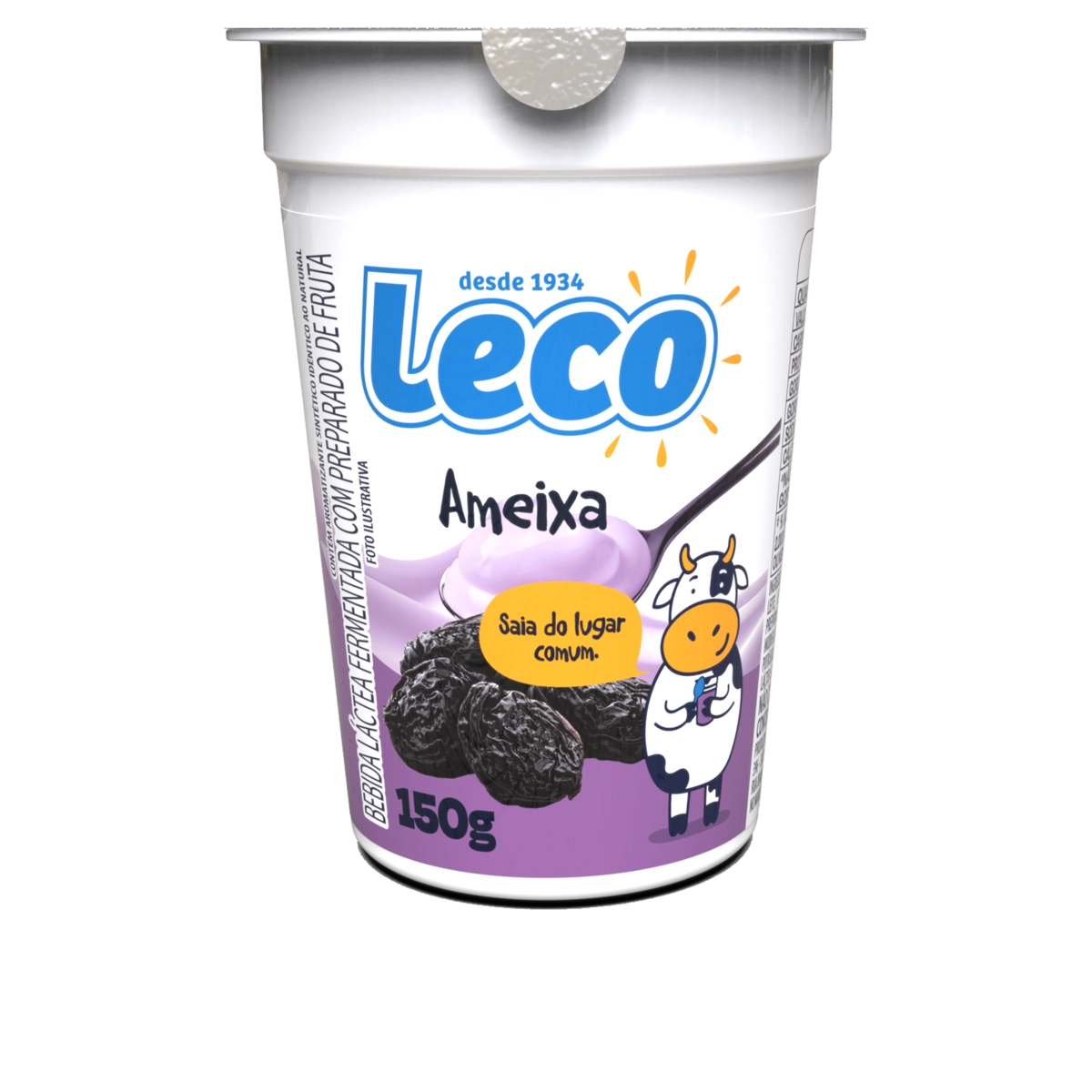 Bebida Láctea Fermentada Ameixa Leco Copo 150g