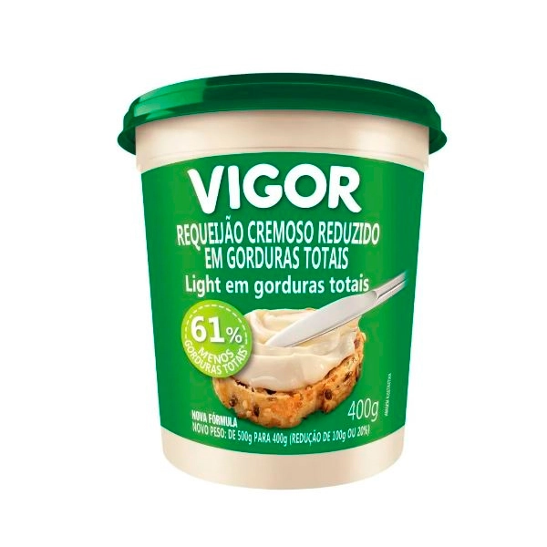 Requeijão Cremoso Light Vigor Pote 400g