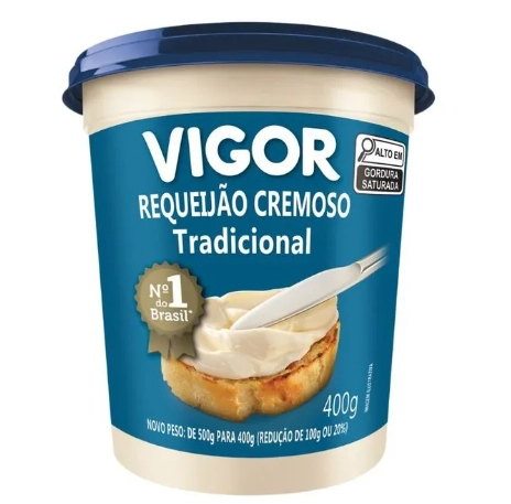 Requeijão Cremoso Tradicional Vigor Pote 400g