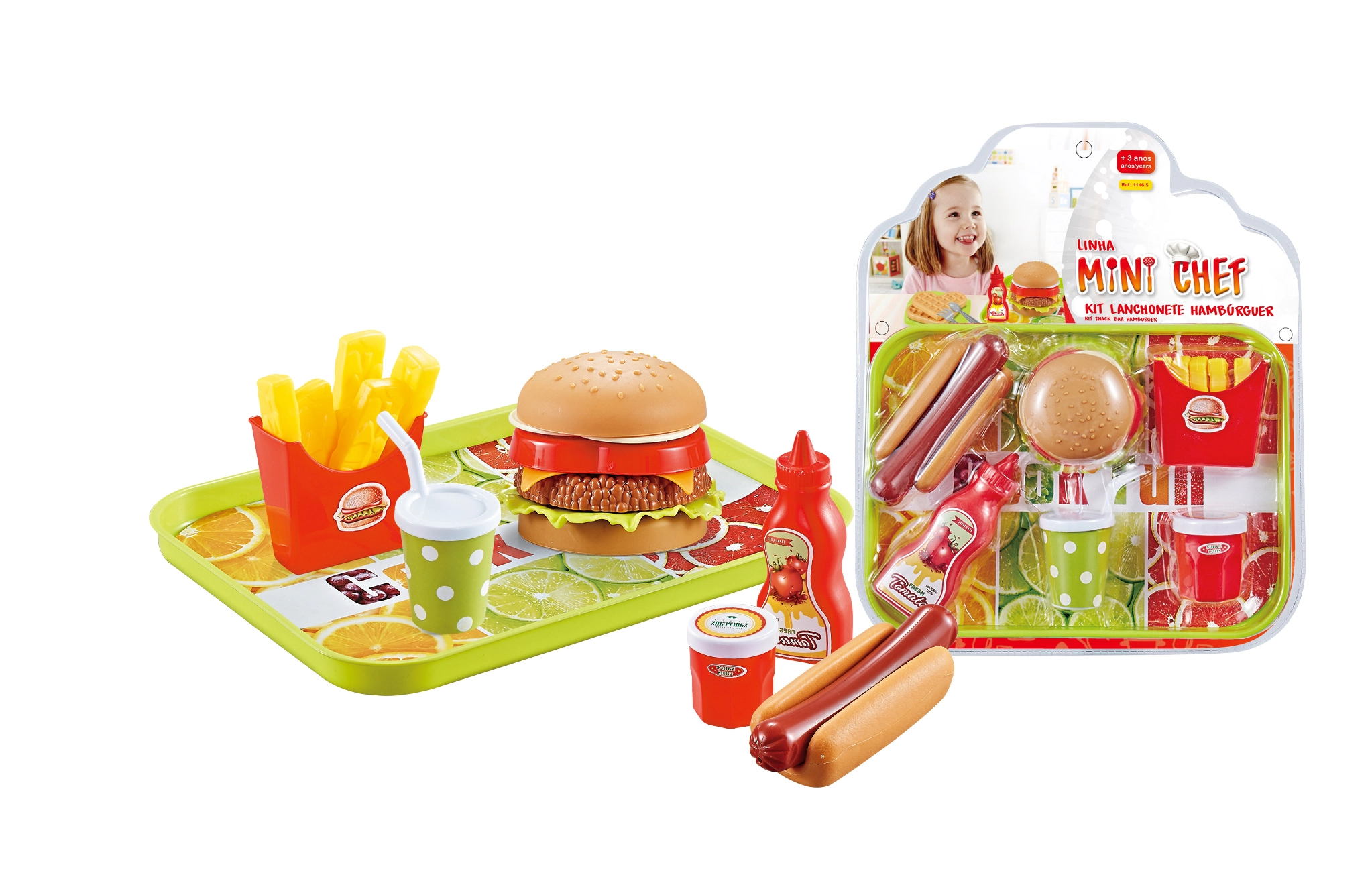 Kit Lanchonete Hamburguer Mini Chef Xalingo