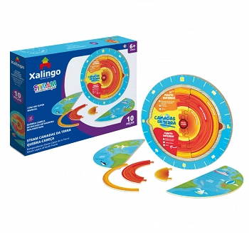 Quebra Cabeca Steam Camadas Da Terra 10pcs Xalingo