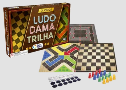 Brinq. Pais E Filhos Ludo, Dama, Trilha