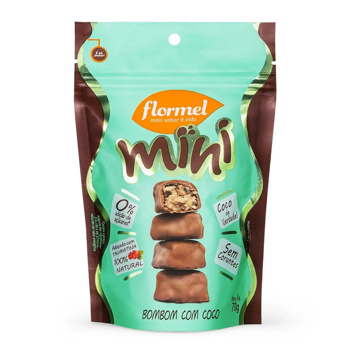 Mini Bombom Com Coco Flormel Pouch 60g