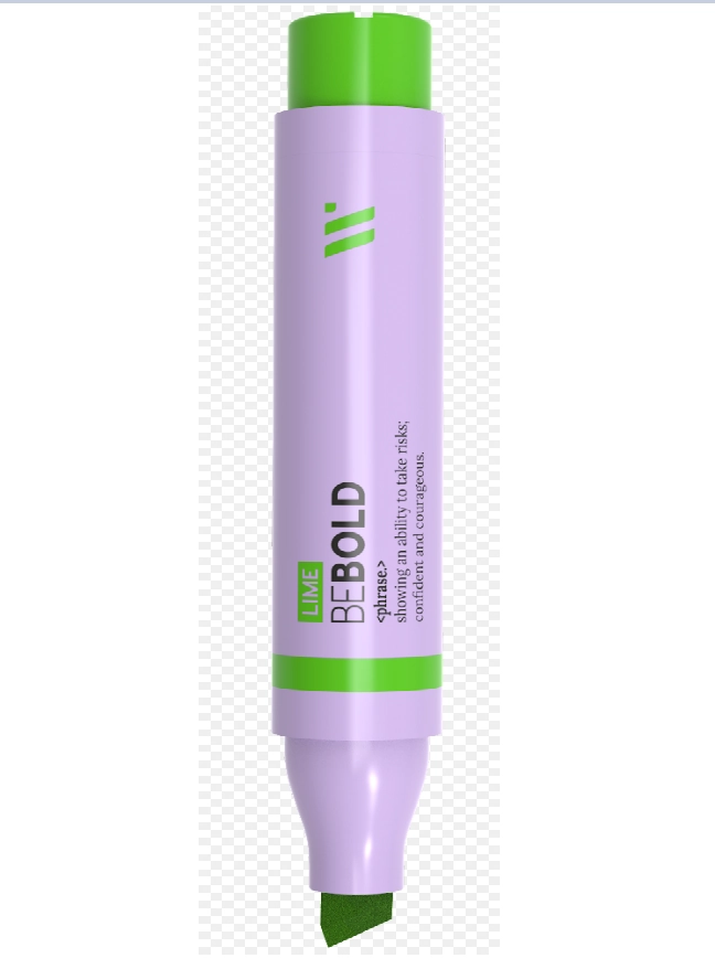 Marca Texto Lime Green Neon Be Bold