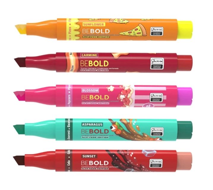 Caneta Marca Texto Bebold Food Cheirinho Girassol 14.319 Newpen