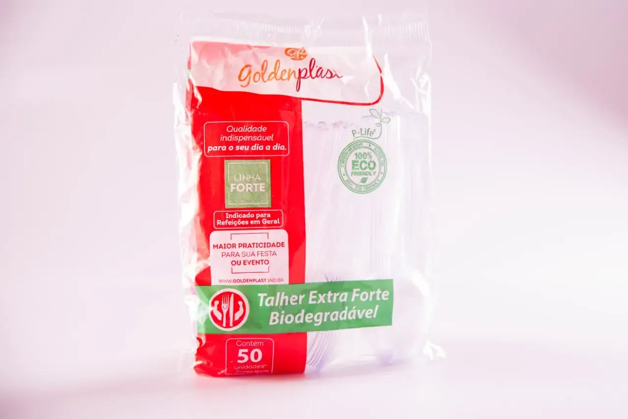 Colher Goldenplast C/50 Refeicao Branca
