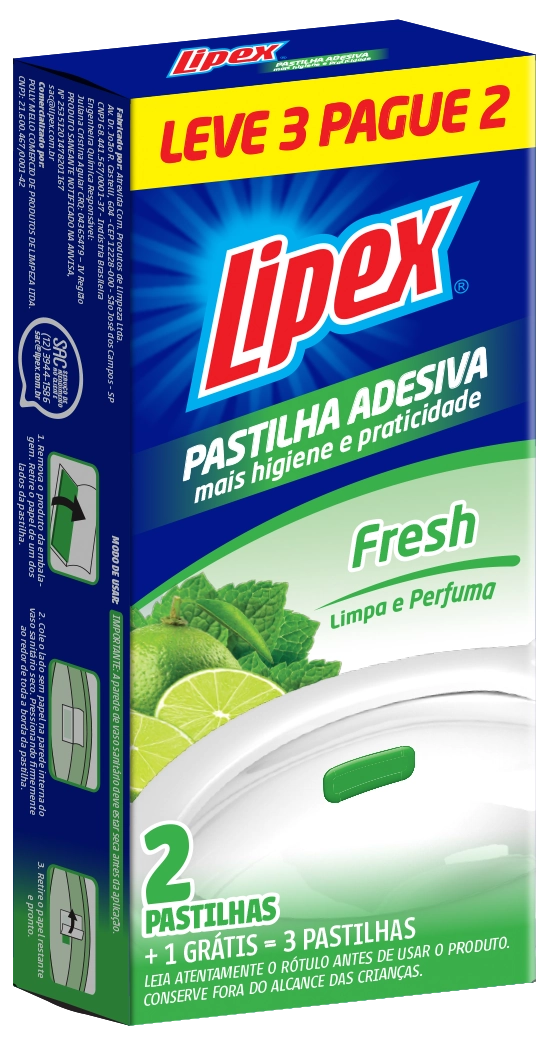 Pastilha Adesiva Lipex Fresh C/3 10g