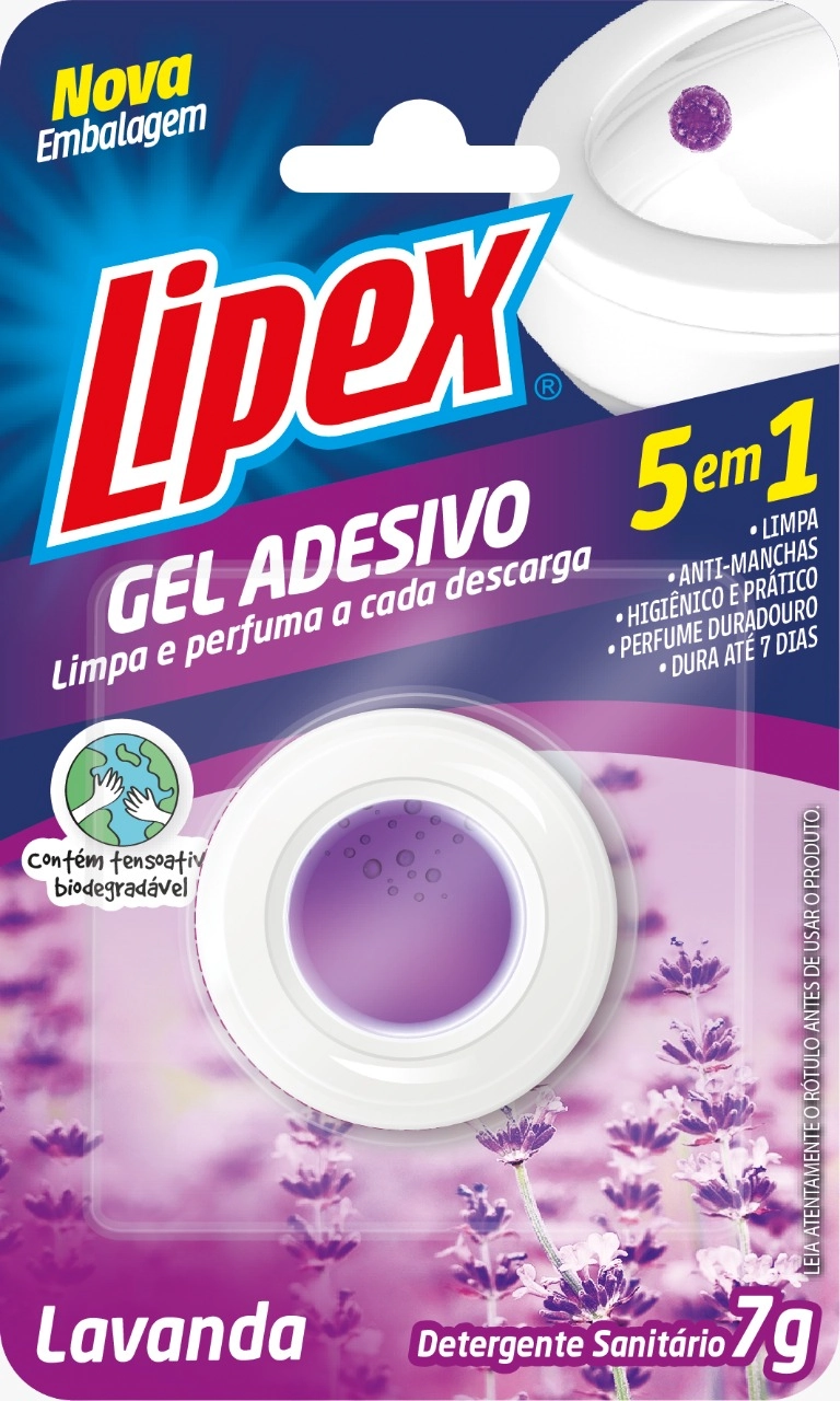 Limpador Sanitario Lipex Gel Ativo 7gr Lavanda