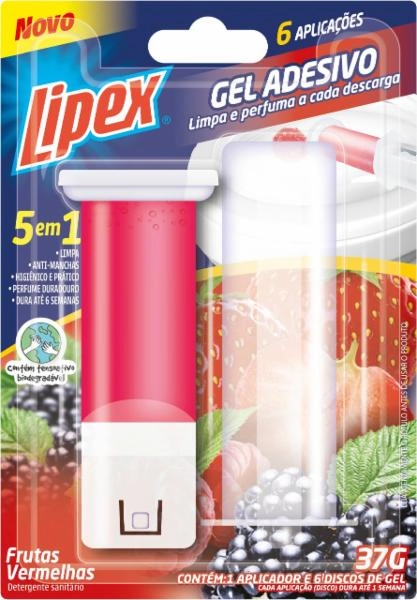 Gel Adesivo Lipex 37g Frutas Verm
