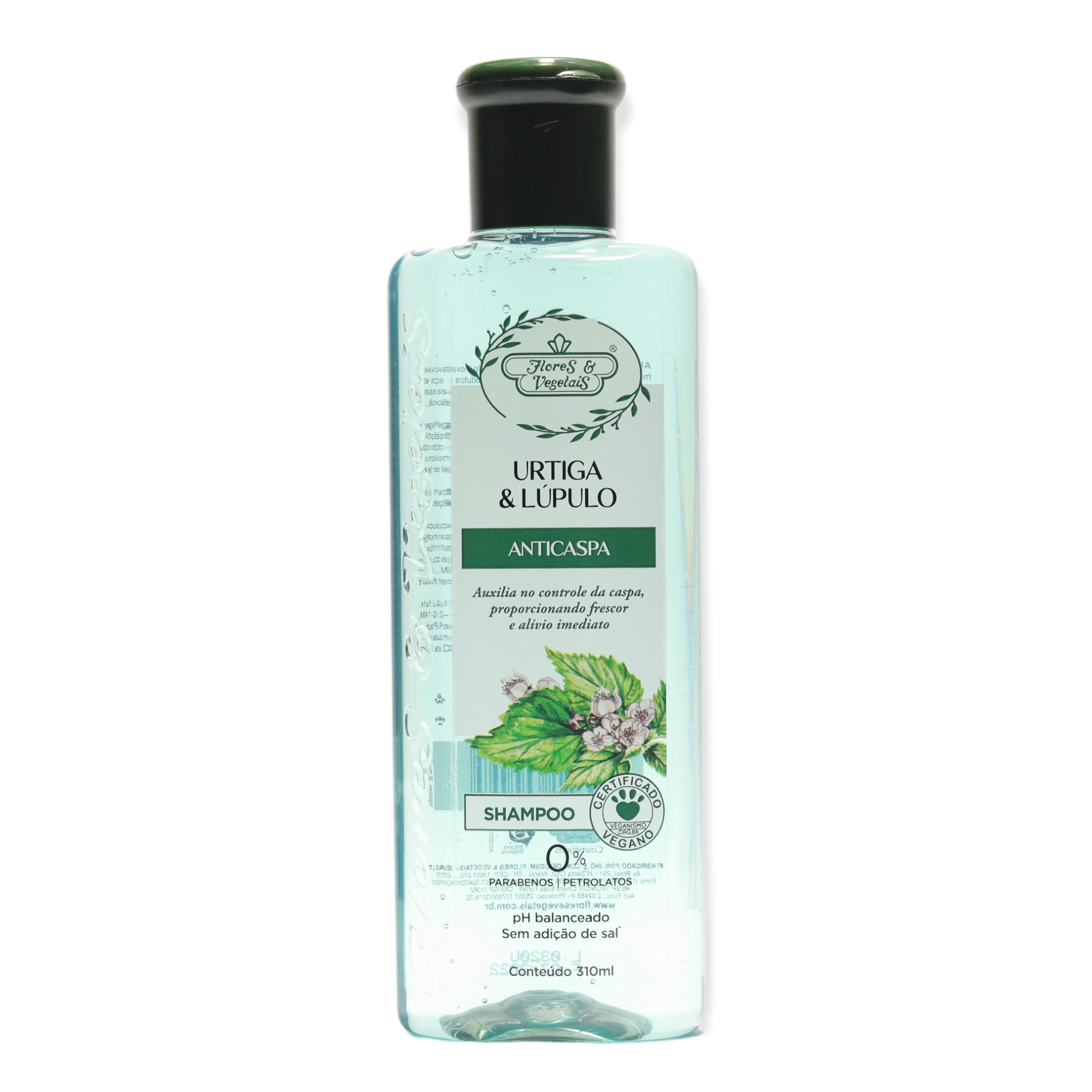 Shampoo Urtiga E Lupulo Flores E Vegetais 300