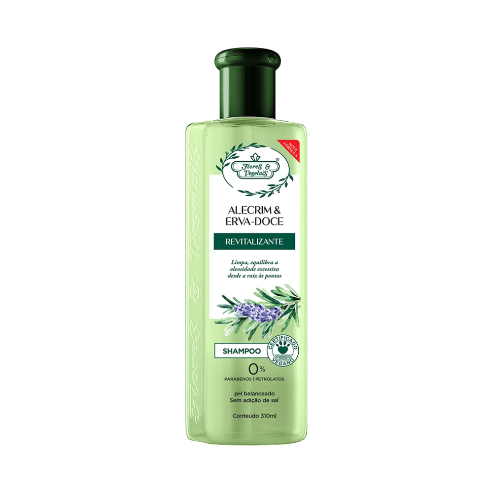 Shampoo Revitalizante Flores Vegetais Frasco 300ml