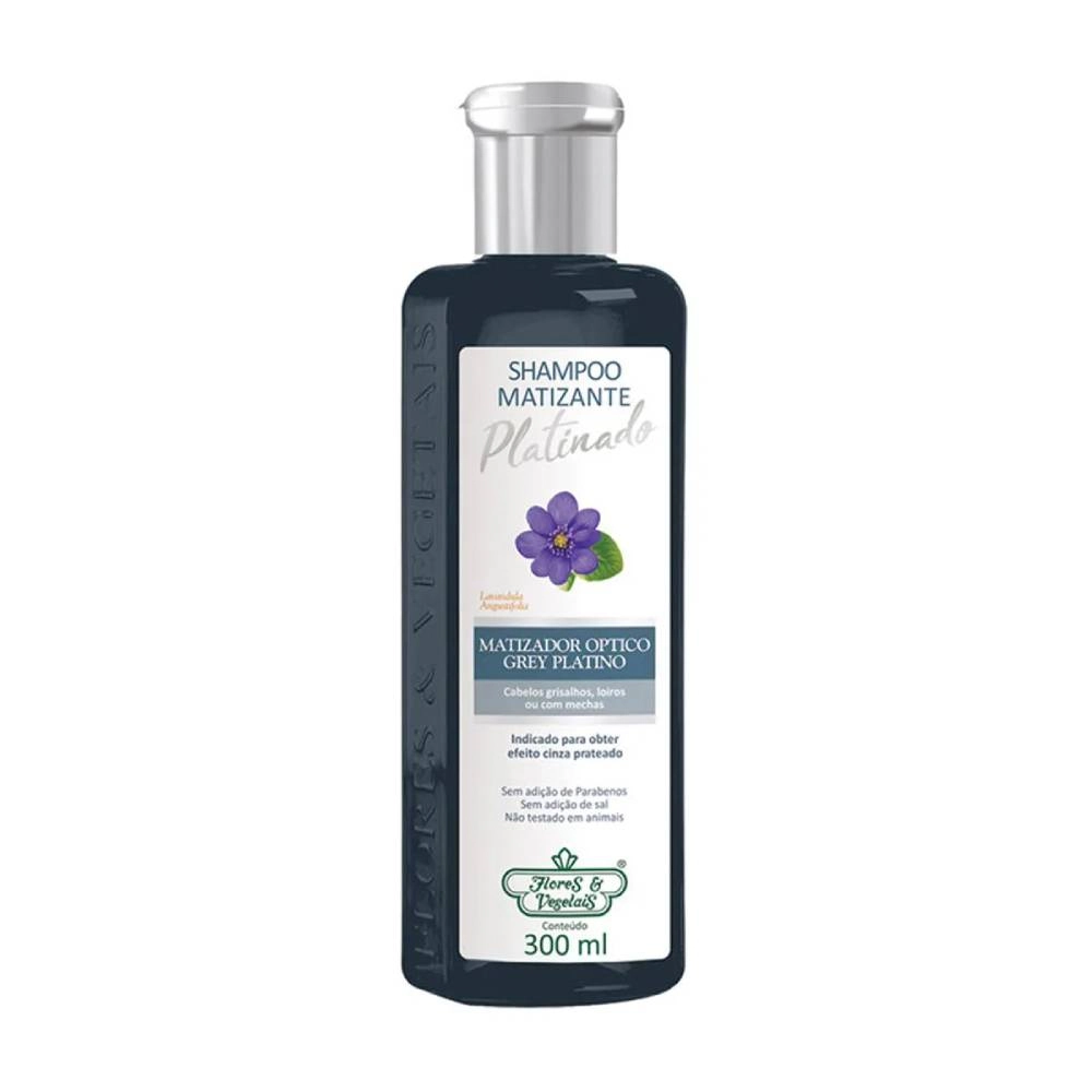 Shampoo Flores Vegetais 350ml Matizante Platinado