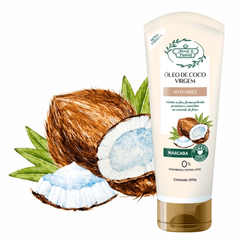 Flores E Vegetais Masc 200g Ole Coco Virgem Antifrizz
