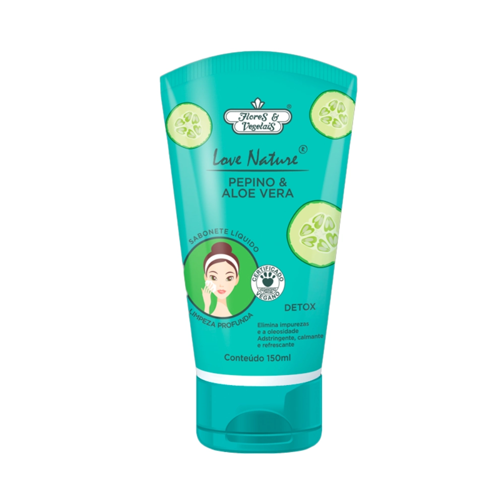 Flores E Vegetais Sab Liq Fac 150ml Pepino E Aloe Vera