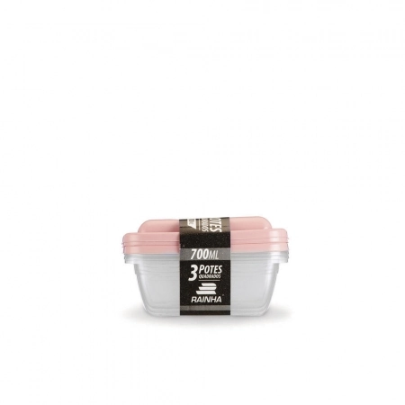 Pote Rainha Quadrado C/3 Ref375/8375