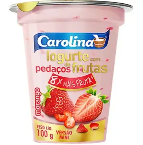Iog Carolina Pedacos Morango 100g