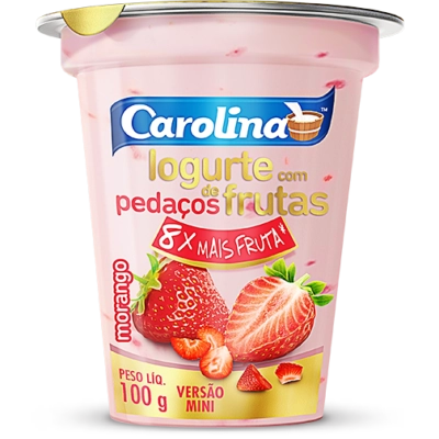 Iog Carolina Pedacos Morango 100g