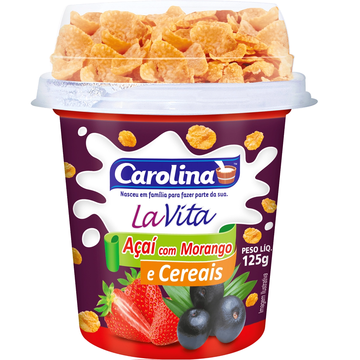 Bebida Lactea Acai E Morango C Cereais