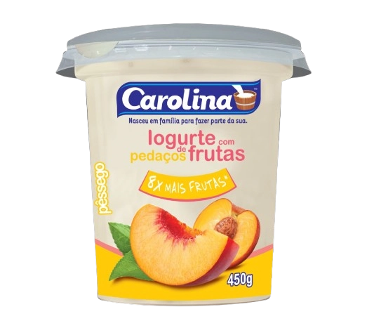 Iog Carolina Pedacos Pessego Pt 450g