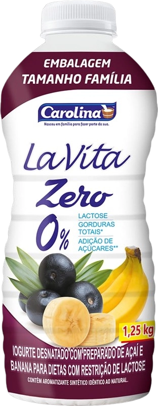 Bebida Lact Carolina 150g La Vita Zero Acai/banana