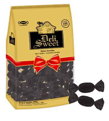 Bala Dura Sweet Black Cereja Preta 380g Simas