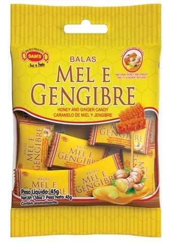 Bala Sams Mel E Gengibre 45g