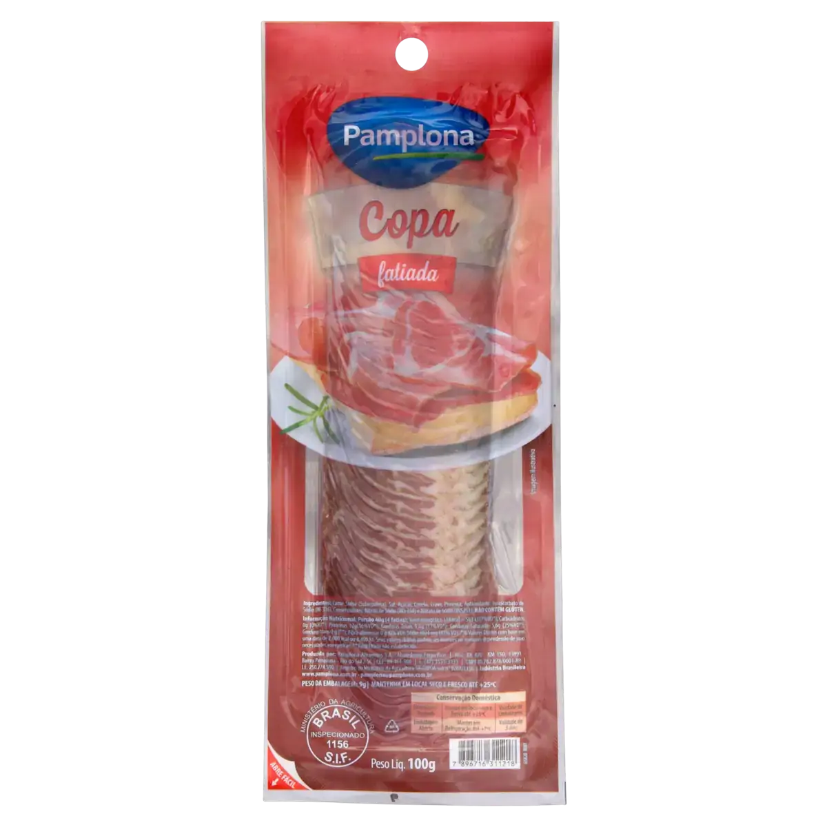 Copa Lombo Fatiada Pamplona 100g