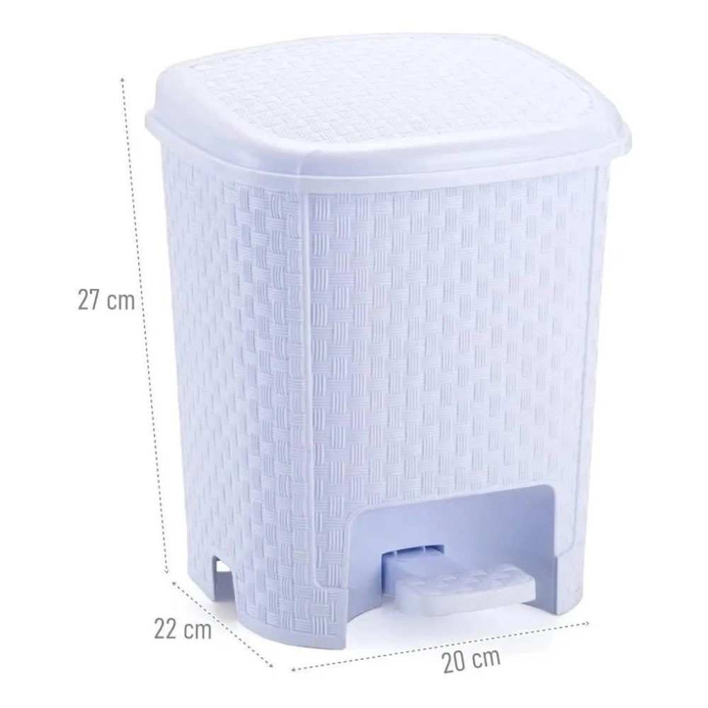 Lixeira Rattan 6lts Bco Lr1990 Monte Libano
