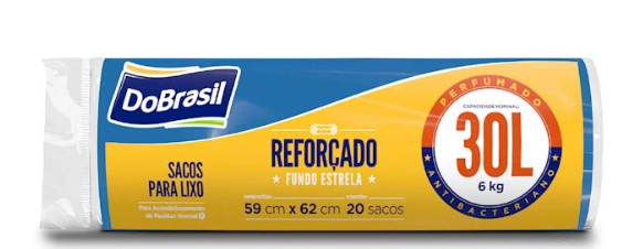 Sc Lixo Dobras.pf.rl Ec.az 30l C/25