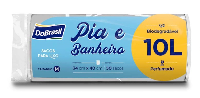 Saco De Lixo Do Brasil De Pia E Banheiro C/50