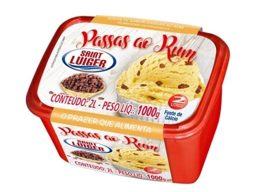 Sorvete Saint Luiger 2l Passas Ao Rum