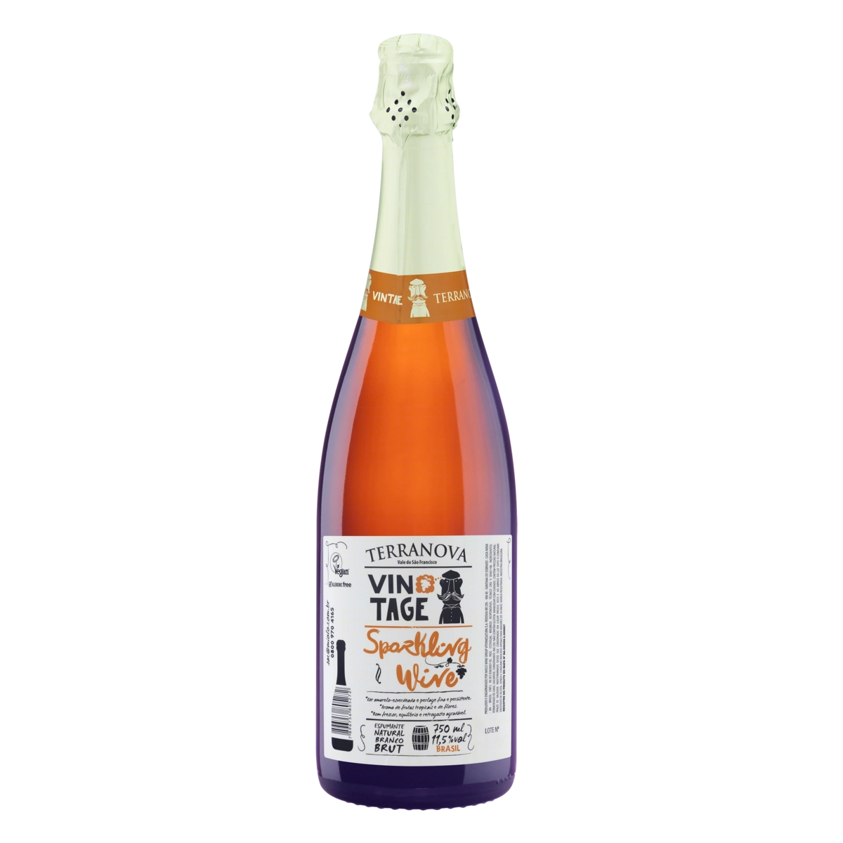 Espumante Brasileiro Branco Brut Vintage Terranova Vale Do São Francisco Garrafa 750ml