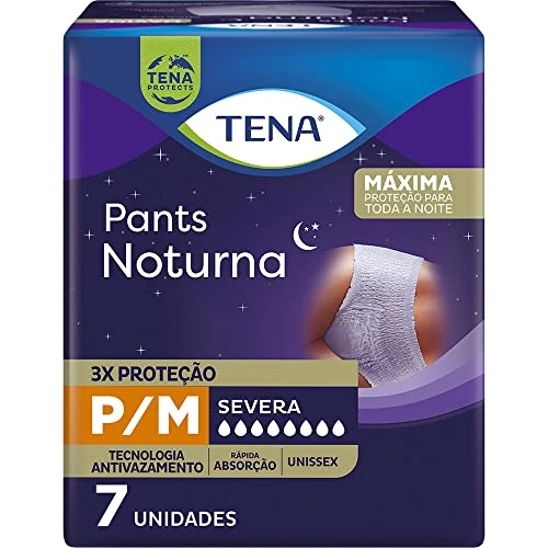 Roupa íntima Descartável Unissex Tena Pants Noturna P/m Pacote 7 Unidades