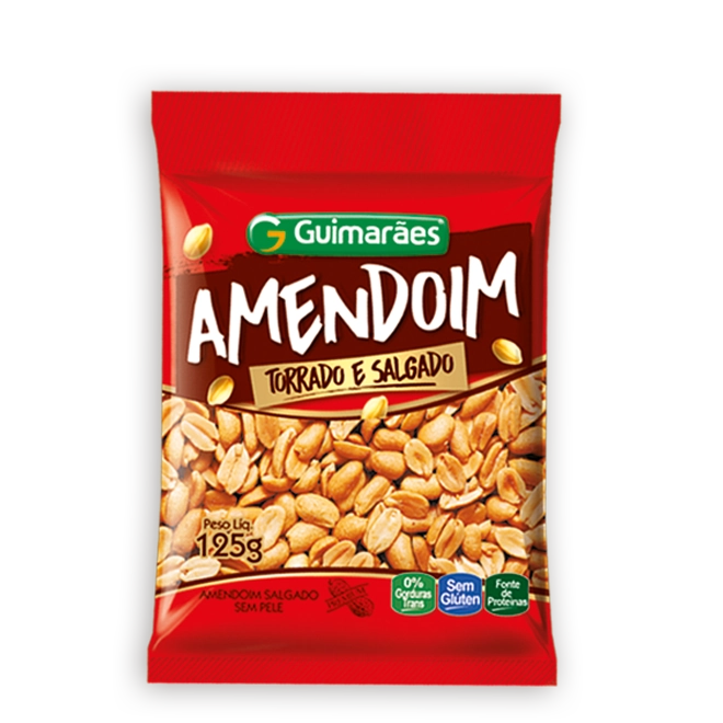 Amendoin Guimaraes 125gr Torrado E Salgado