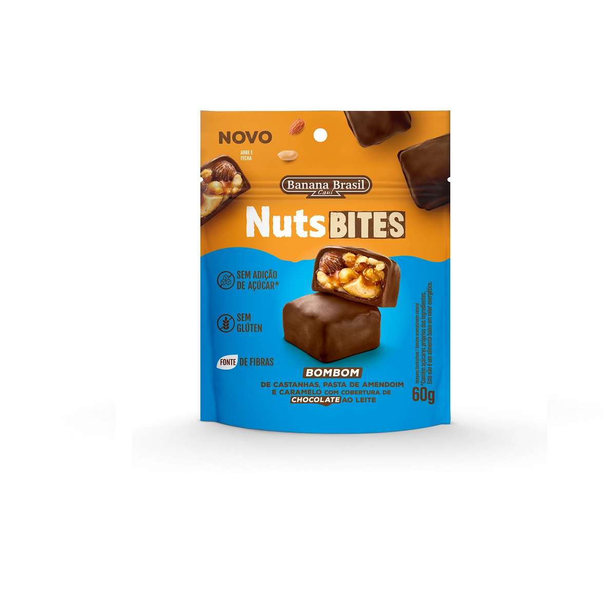 Nutsbites Pasta Amendoim Pouch 10x60g