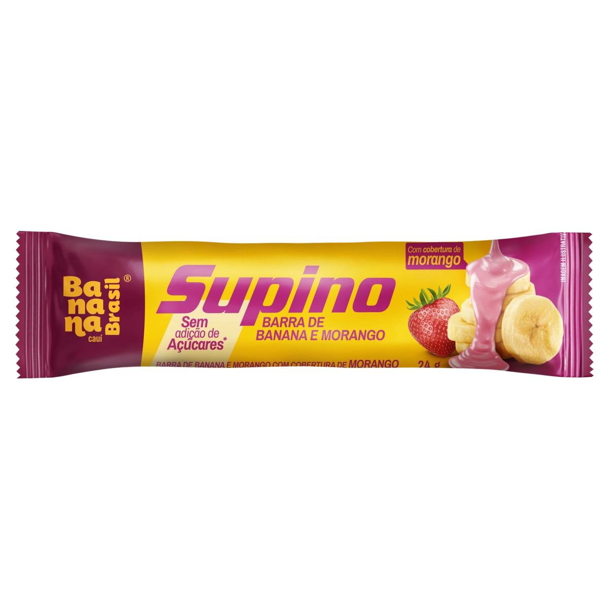 Barra Frutas Supino Zero Banana Brasil 72g Banana/morango