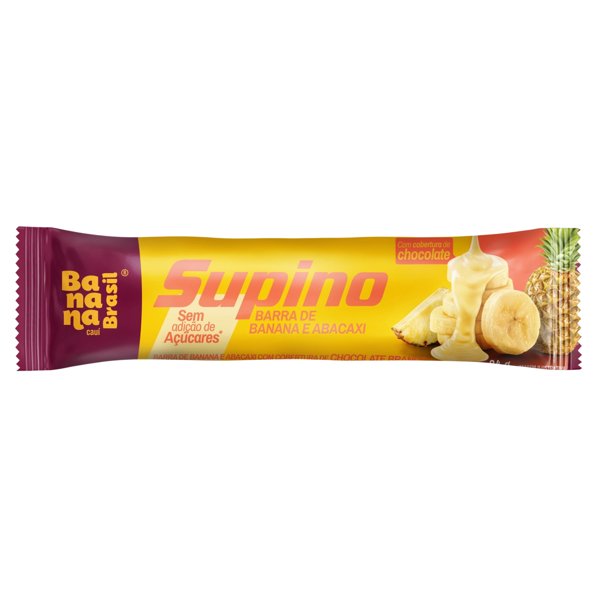 Barra Frutas Supino Zero Banana Brasil 72g Banana/abacaxi