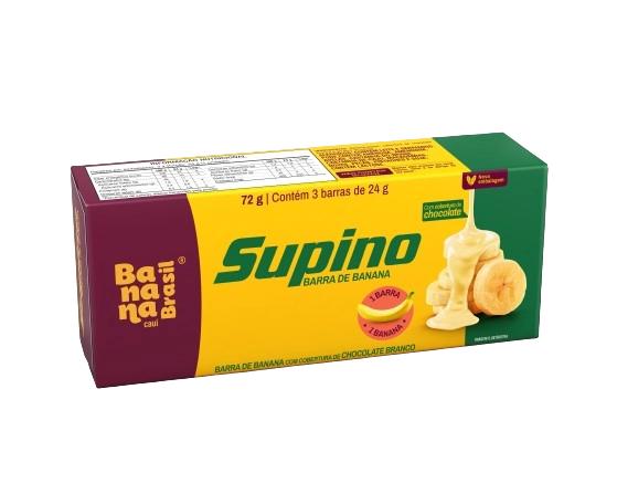 Barra Frutas Bananas Brasil Supino Original Choc Brc C/3un 72g