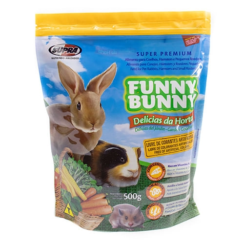 Alimento Completo Para Roedores Delícias Da Horta Funny Bunny Pouch 500g