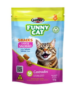 Funny Cat Snacks 50gr Castrados Salmao