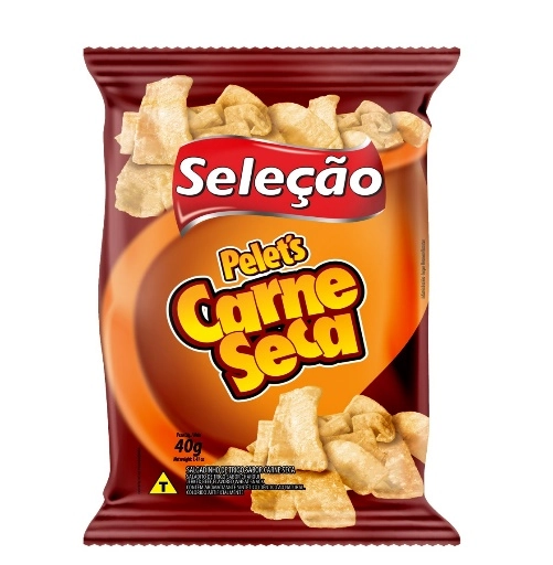 Salgadinho Selecao Pelet S Carne Seca 40g