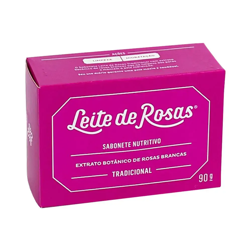Sabonete Leite De Rosas Tradicional Com 90 Gramas