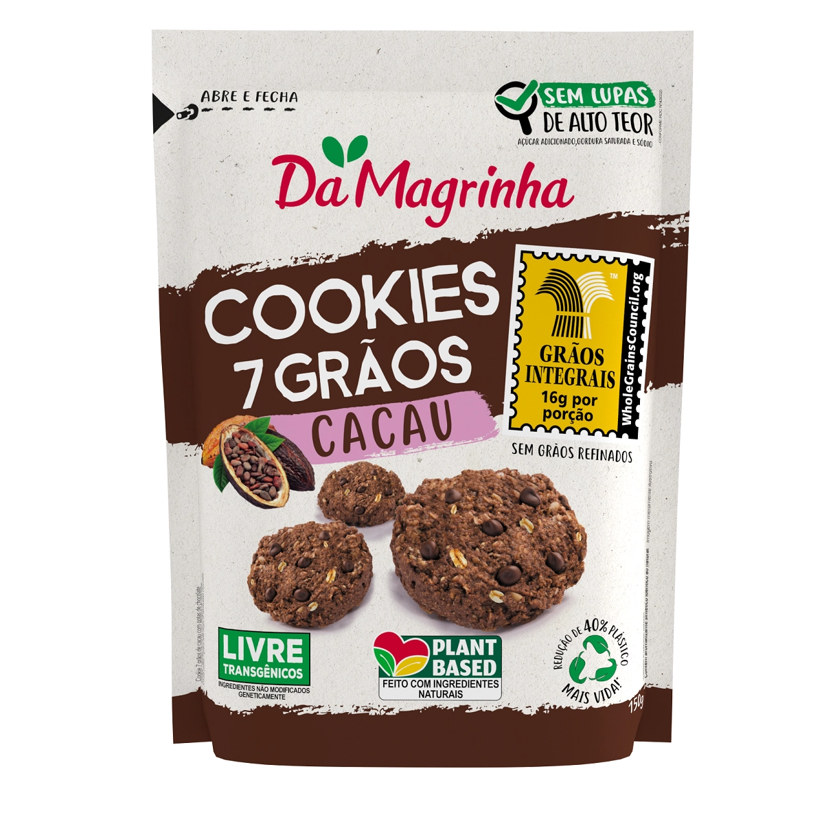 Cookies Da Magrinha Cacau Integral 150g