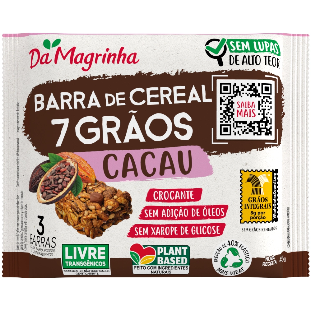 Barra Cereal Int Magrinha Cacau 45g