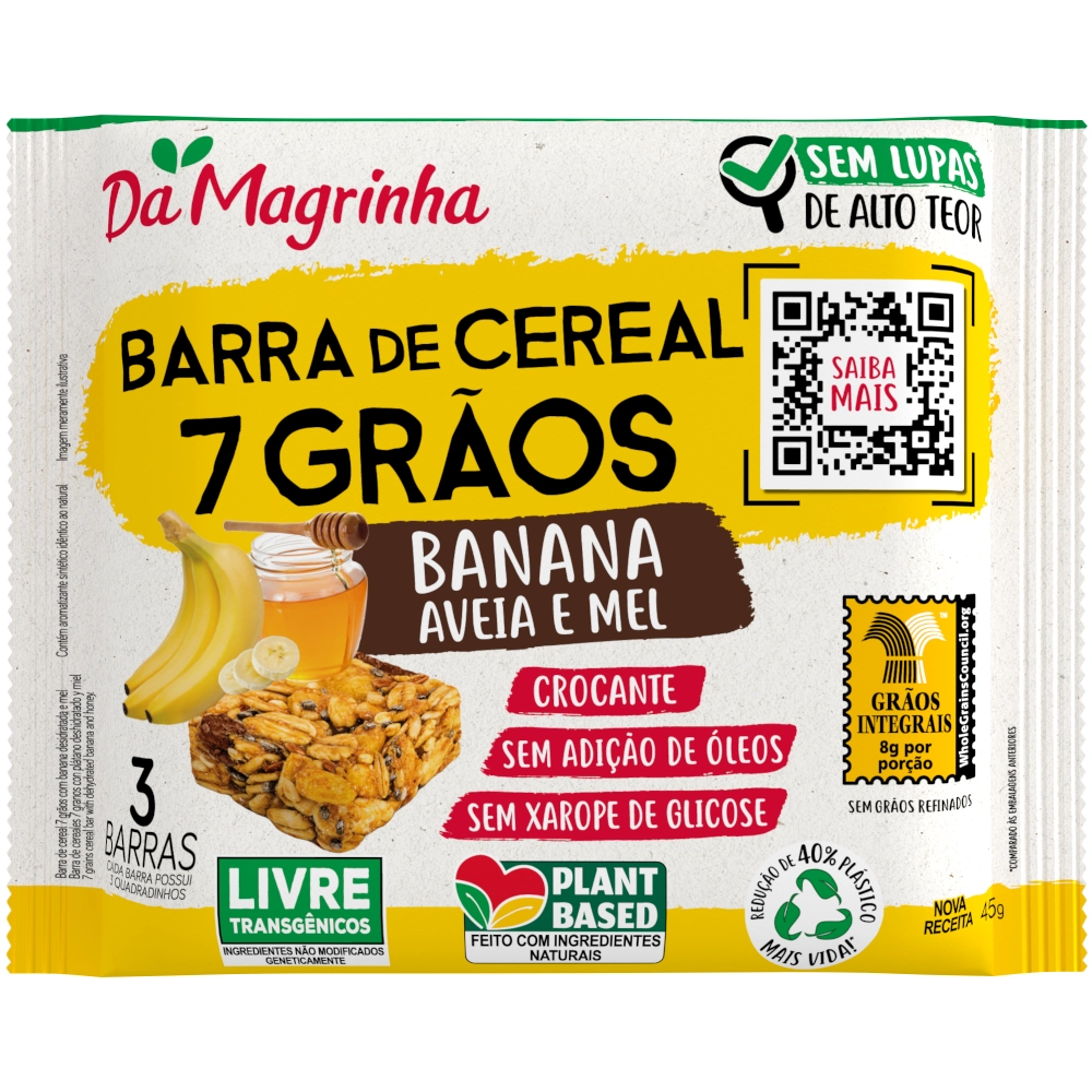 Barra Cereal Int Magrinha Mel 45g