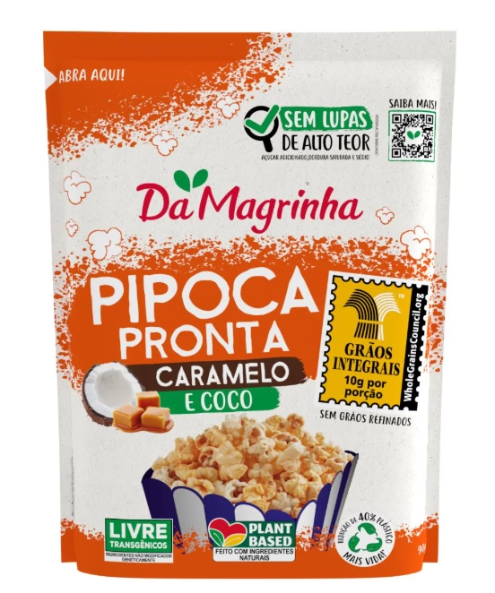 Pipoca Pronta Da Magrinha 90g Caramelo/coco